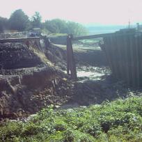 Dammbruch DEK Olfen 2005 - die Bruchstelle